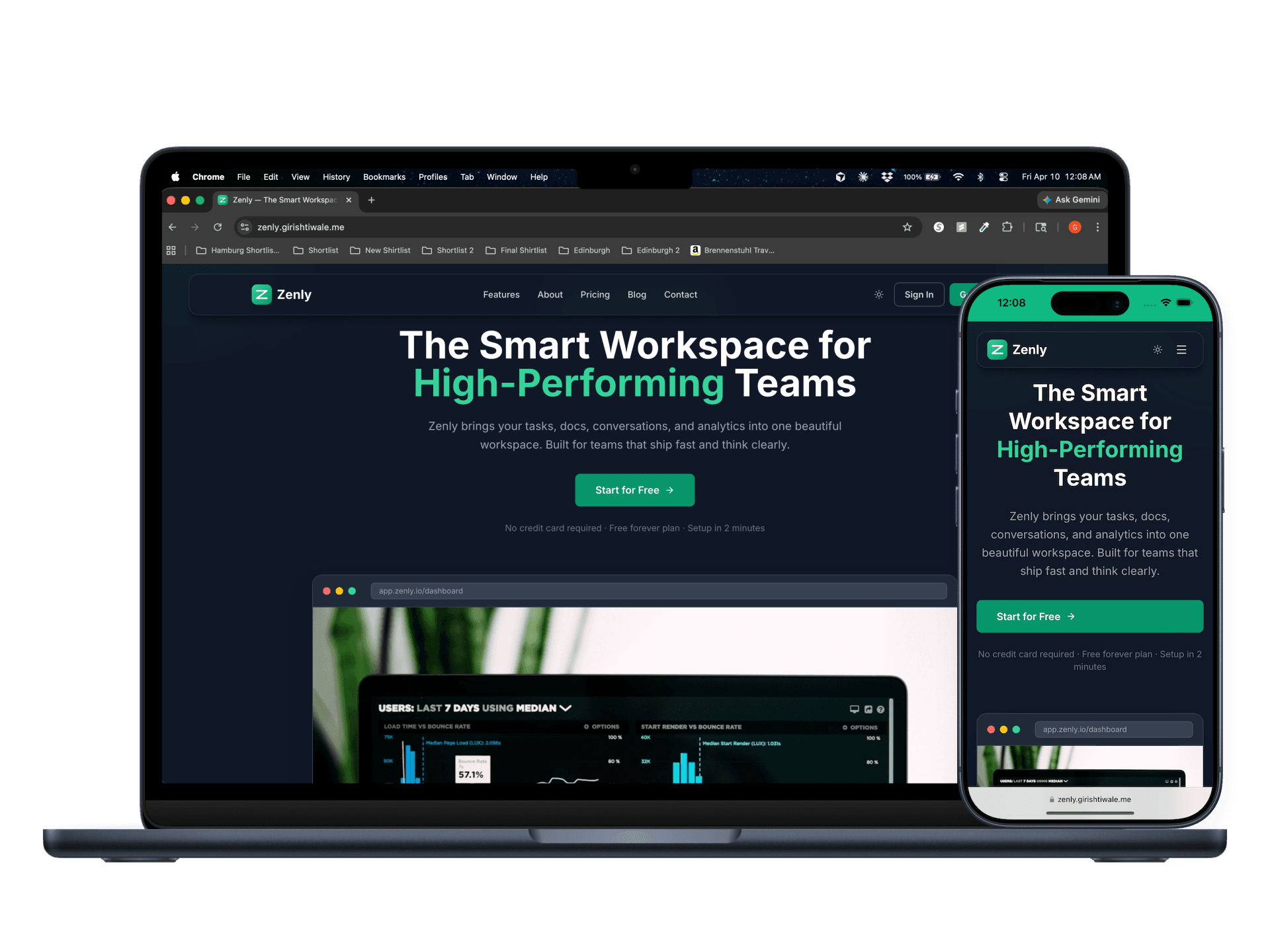 Zenly - SaaS Landing Page